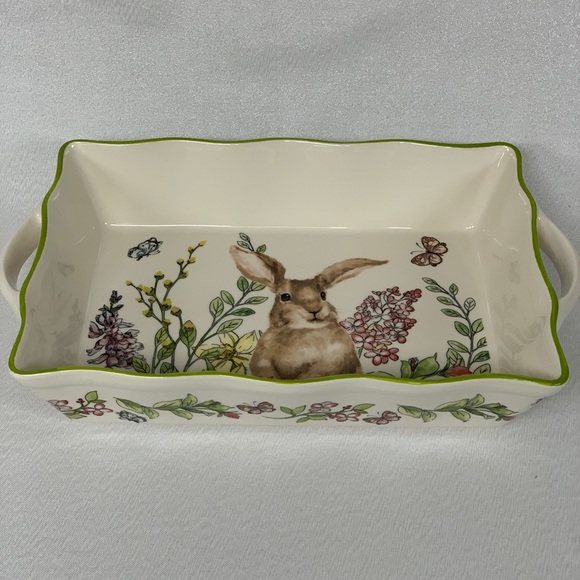 Grace Pantry Bunny Floral Baking/Casserole Dish - Picture 9 of 9